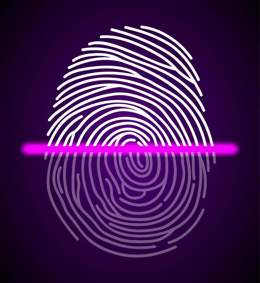 Fingerprint scanner illustration.Vector illustration vector