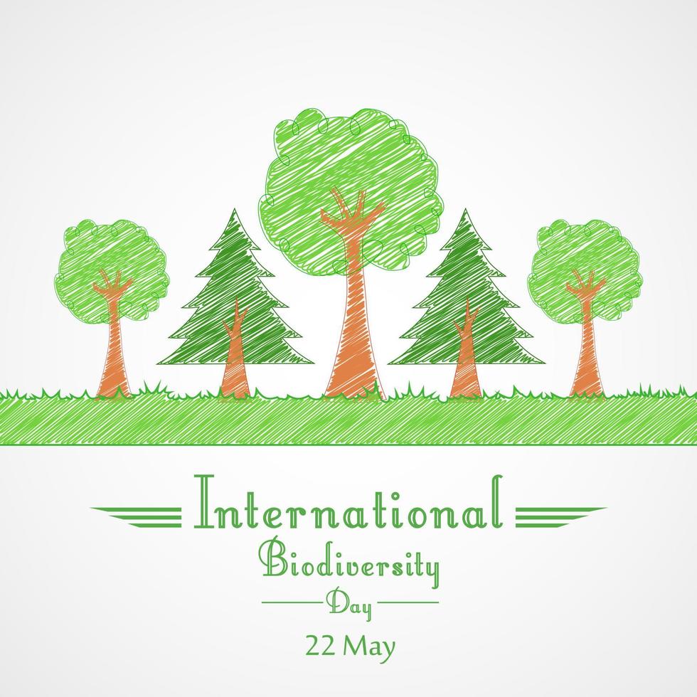 International Biodiversity Day background concept Tree design.Vector vector