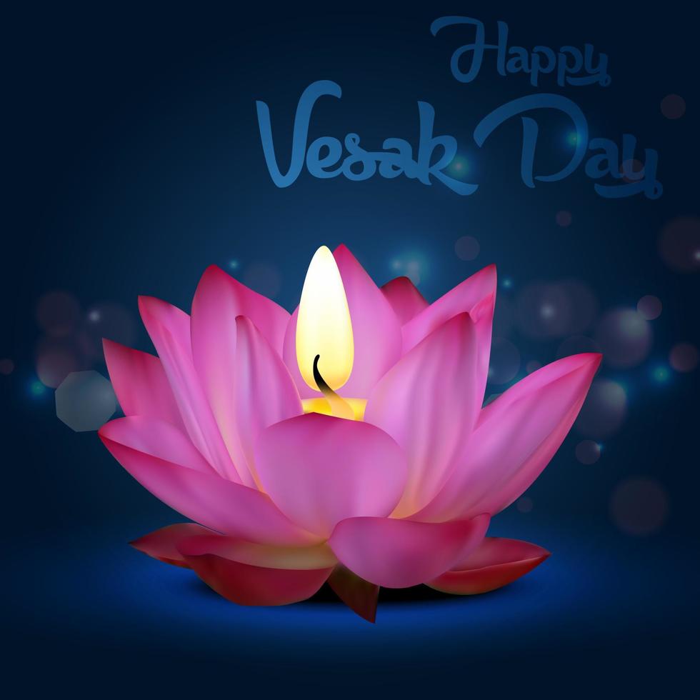 Vesak Day on blue background vector