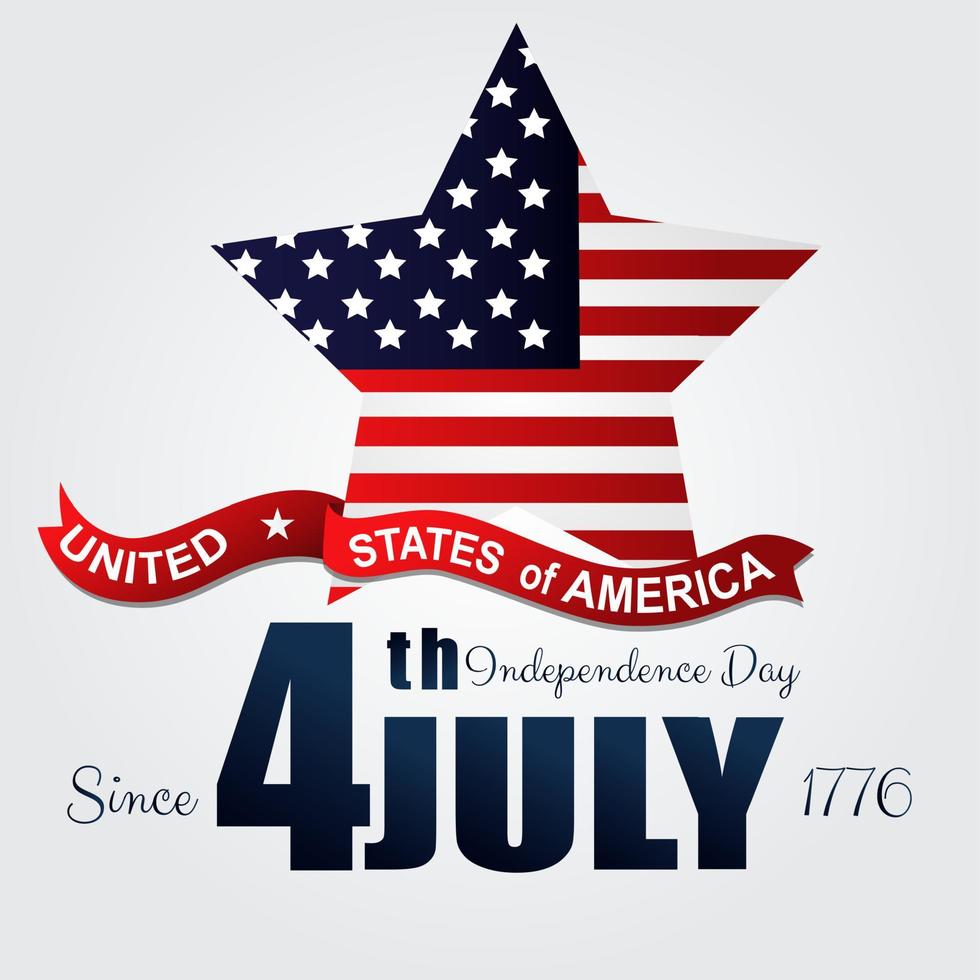 día de la independencia 4 de julio. Feliz día de la independencia vector