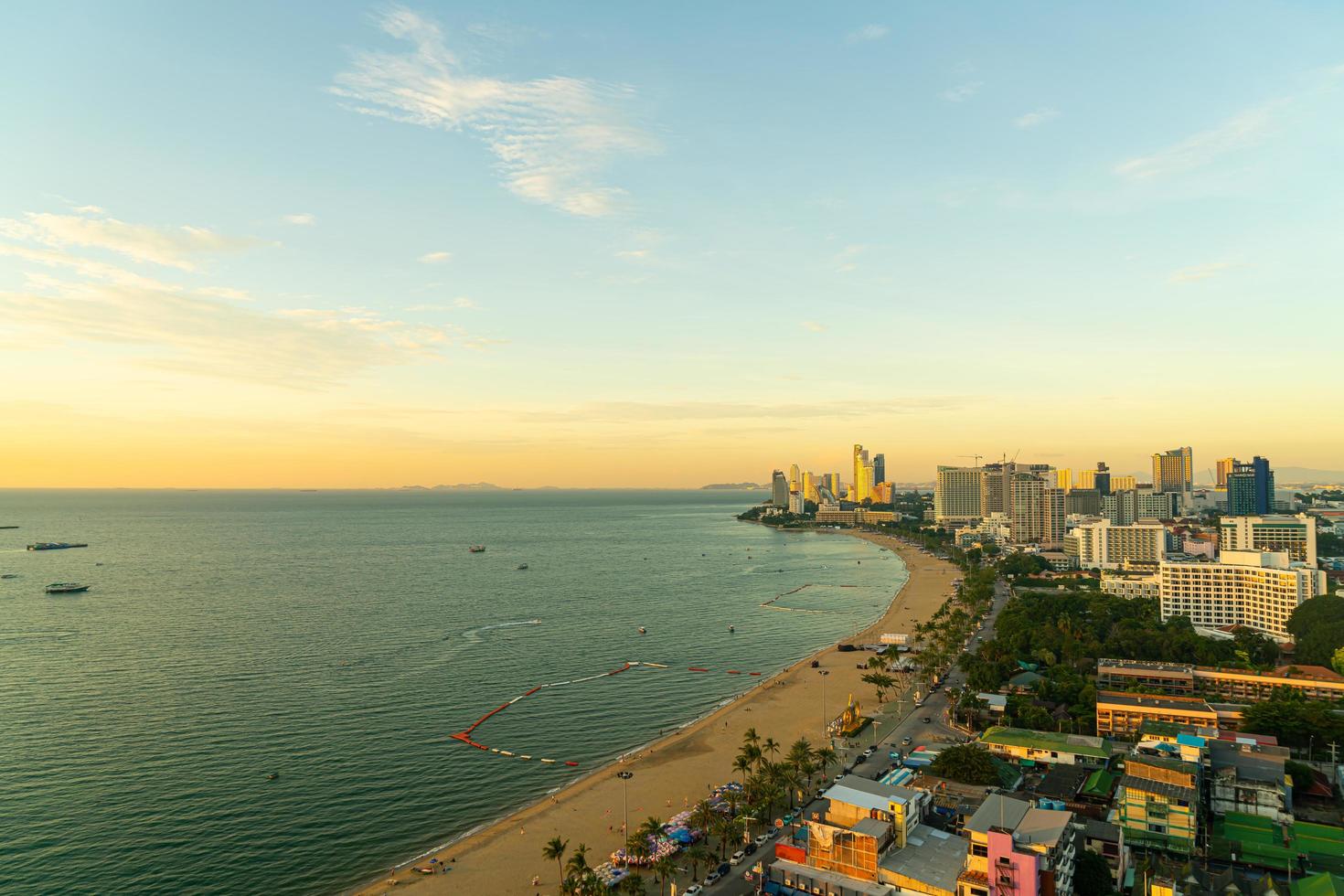 Pattaya Chonburi Thailand - 8 Nov 2021 - Beautiful landscape and cityscape of Pattaya city is popular destination in Thailand. photo