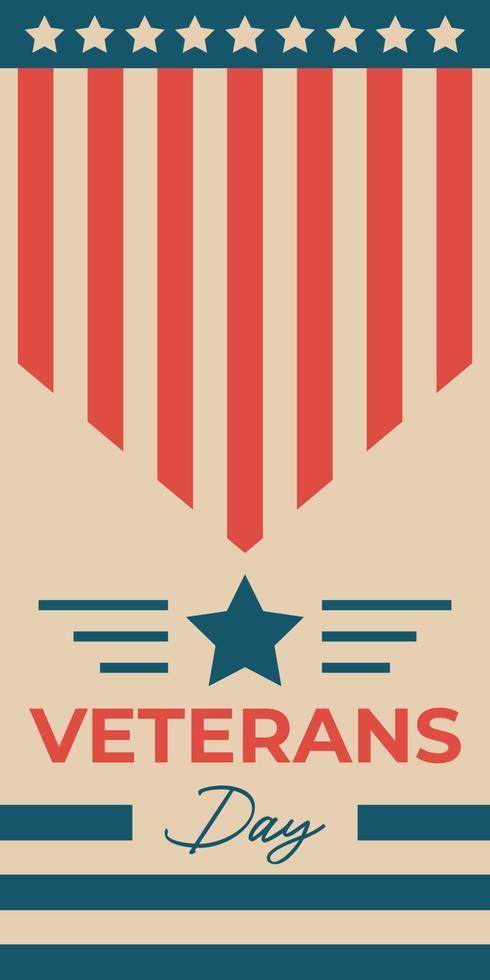 fondo del día de los veteranos americanos vector