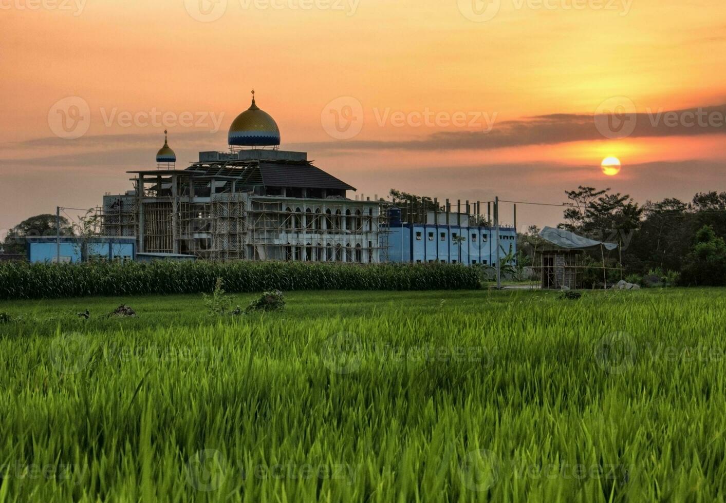 Construction of mosque architecture photo