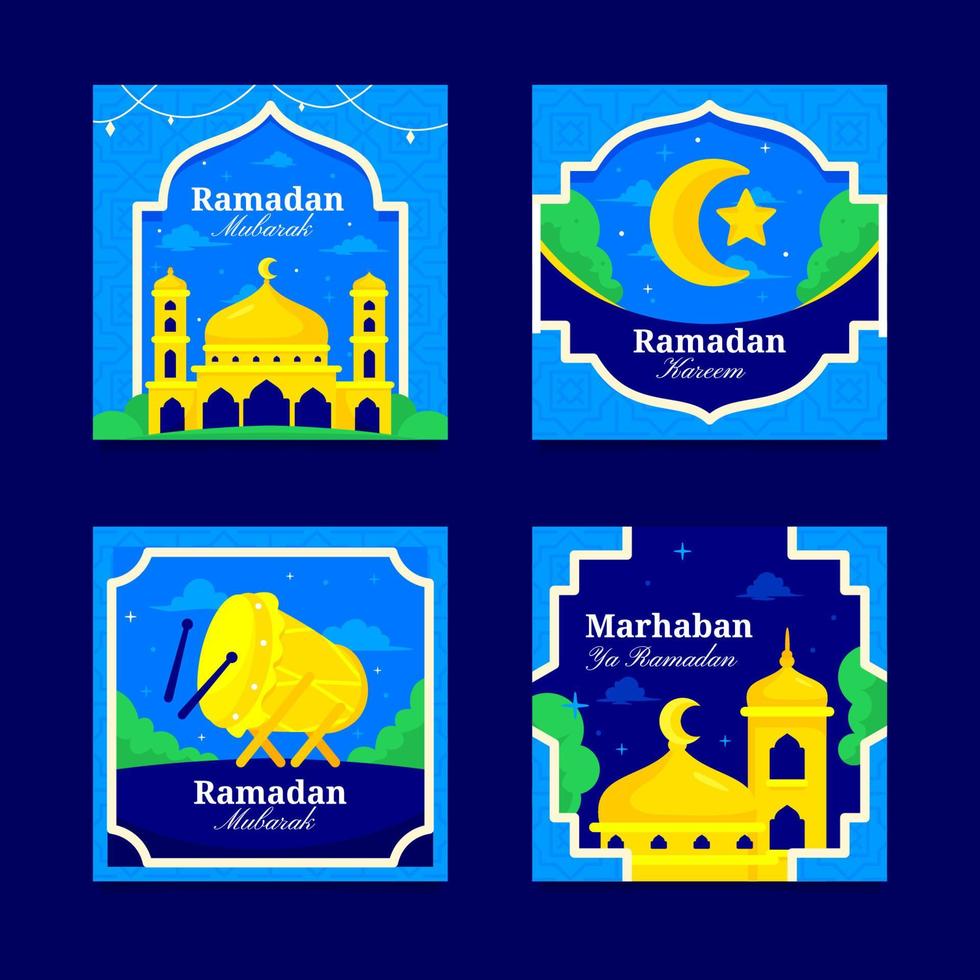 plantilla de redes sociales de ramadán vector