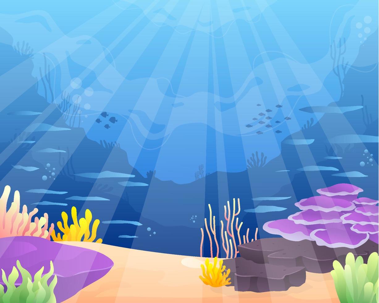 Under the Sea Landscape Background vector