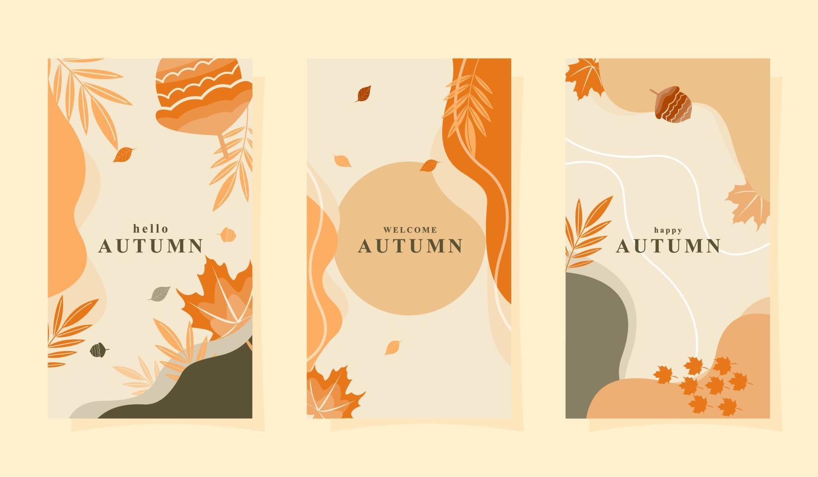 fondo de banner de otoño vector