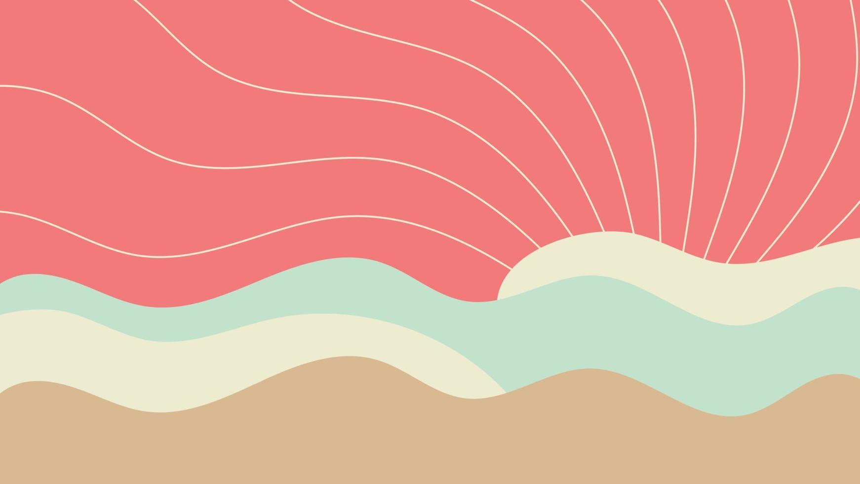 abstract colorful pastel wave background vector