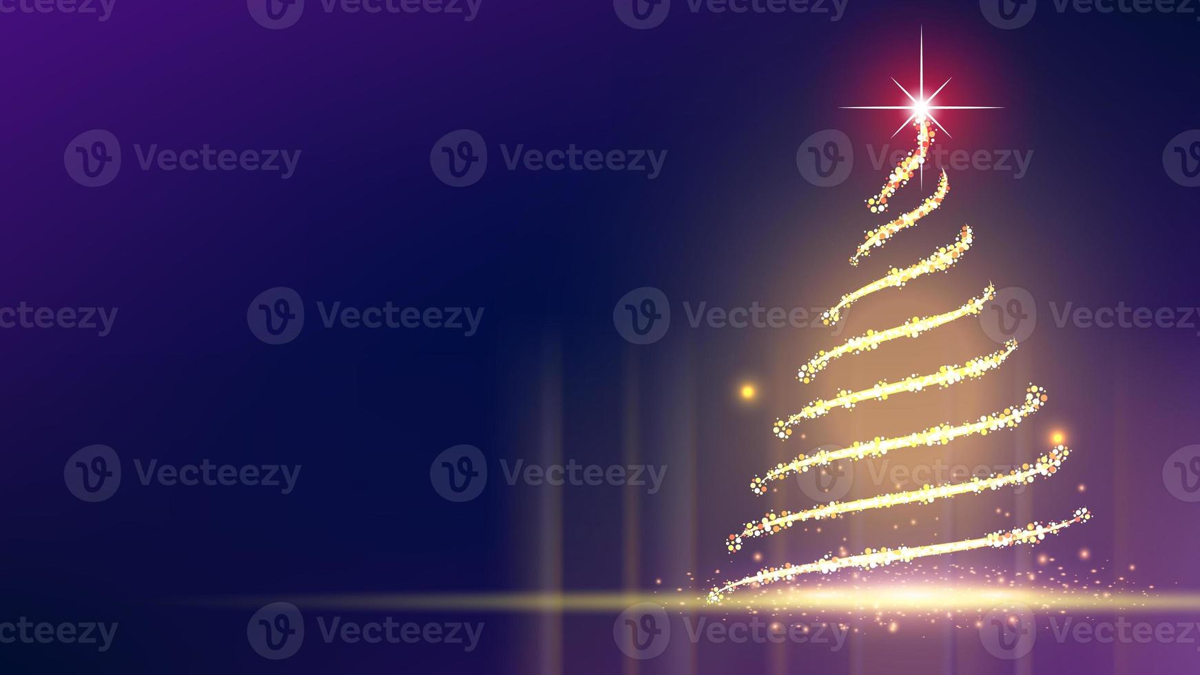 Abstract light trail christmas tree. photo