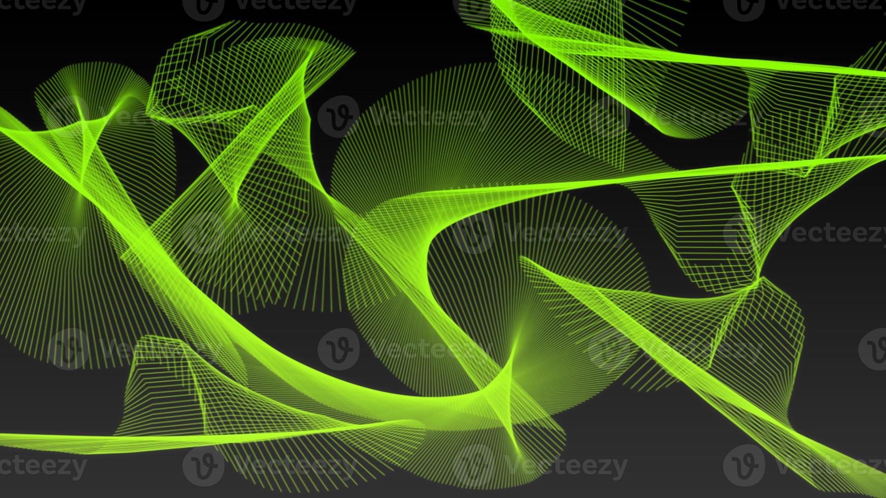 Abstract Lines Background - Dark background with green lines photo