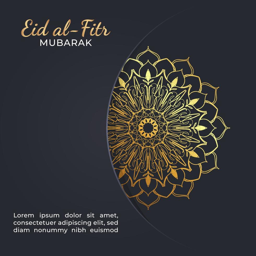 Eid mubarak celebratory illustration vector