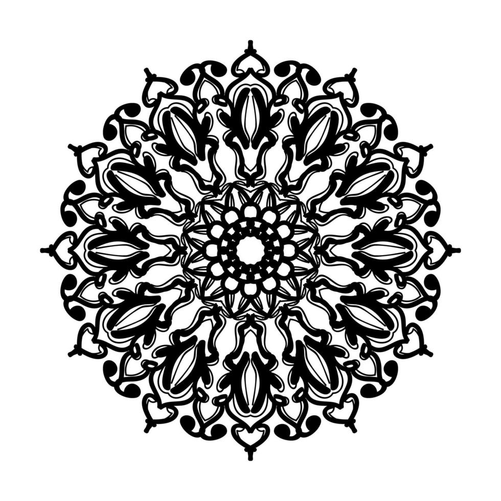 Hand drawn mandala. decoration in ethnic oriental  doodle ornament. vector