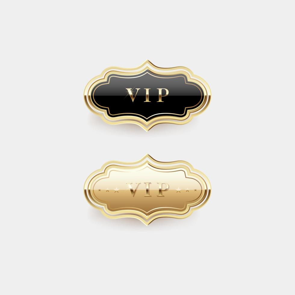 Luxury golden label and symbol vector