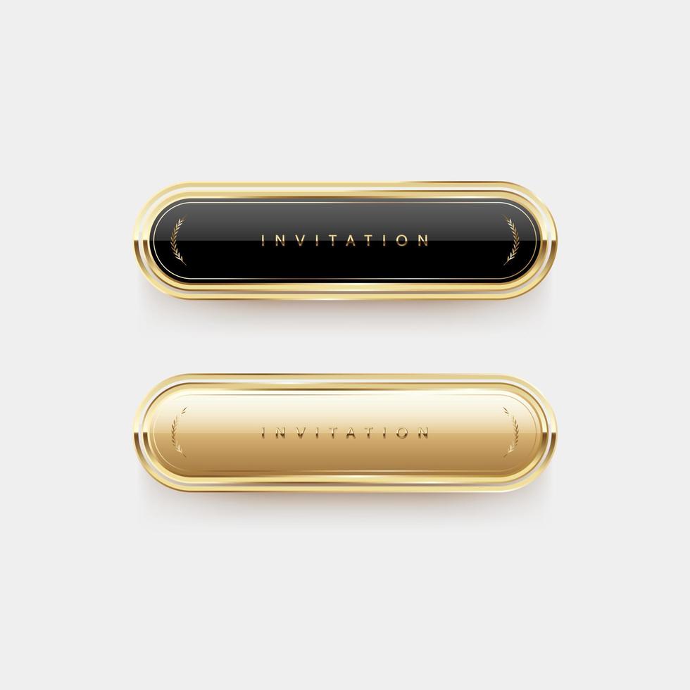 Luxury golden label and symbol vector