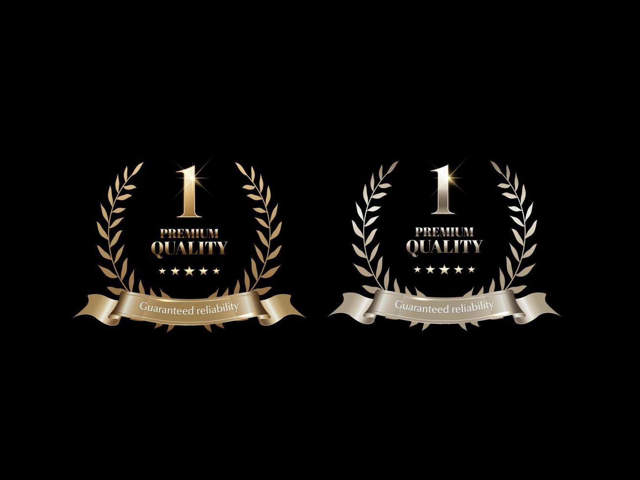Luxury golden label and symbol vector