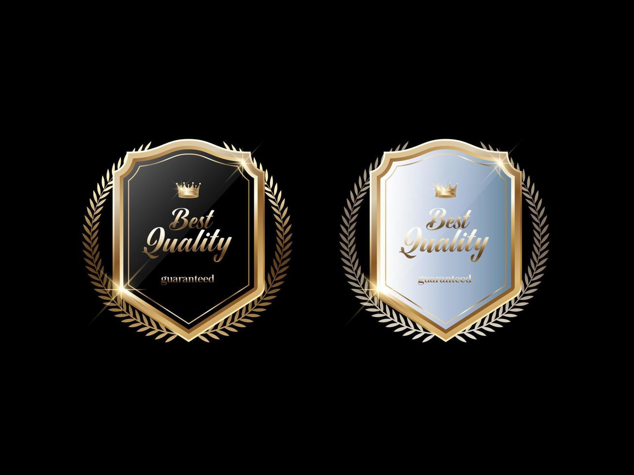 Luxury golden label and symbol vector