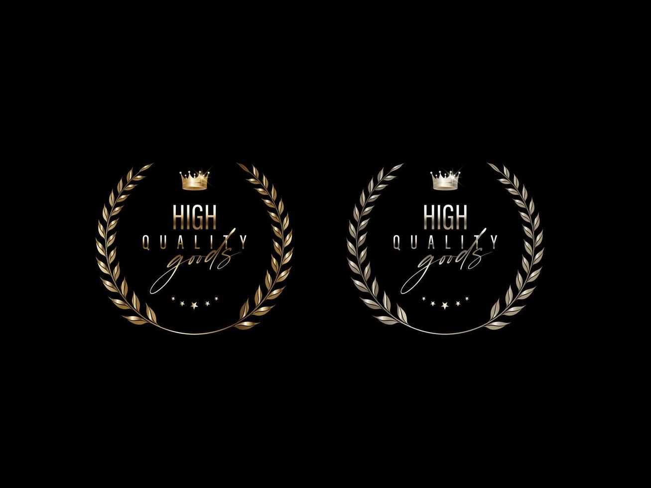 Luxury golden label and symbol vector