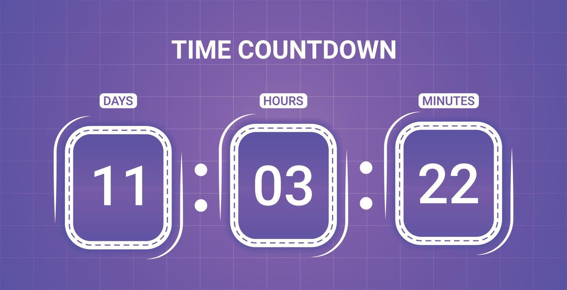 Coming soon, countdown timer vector template