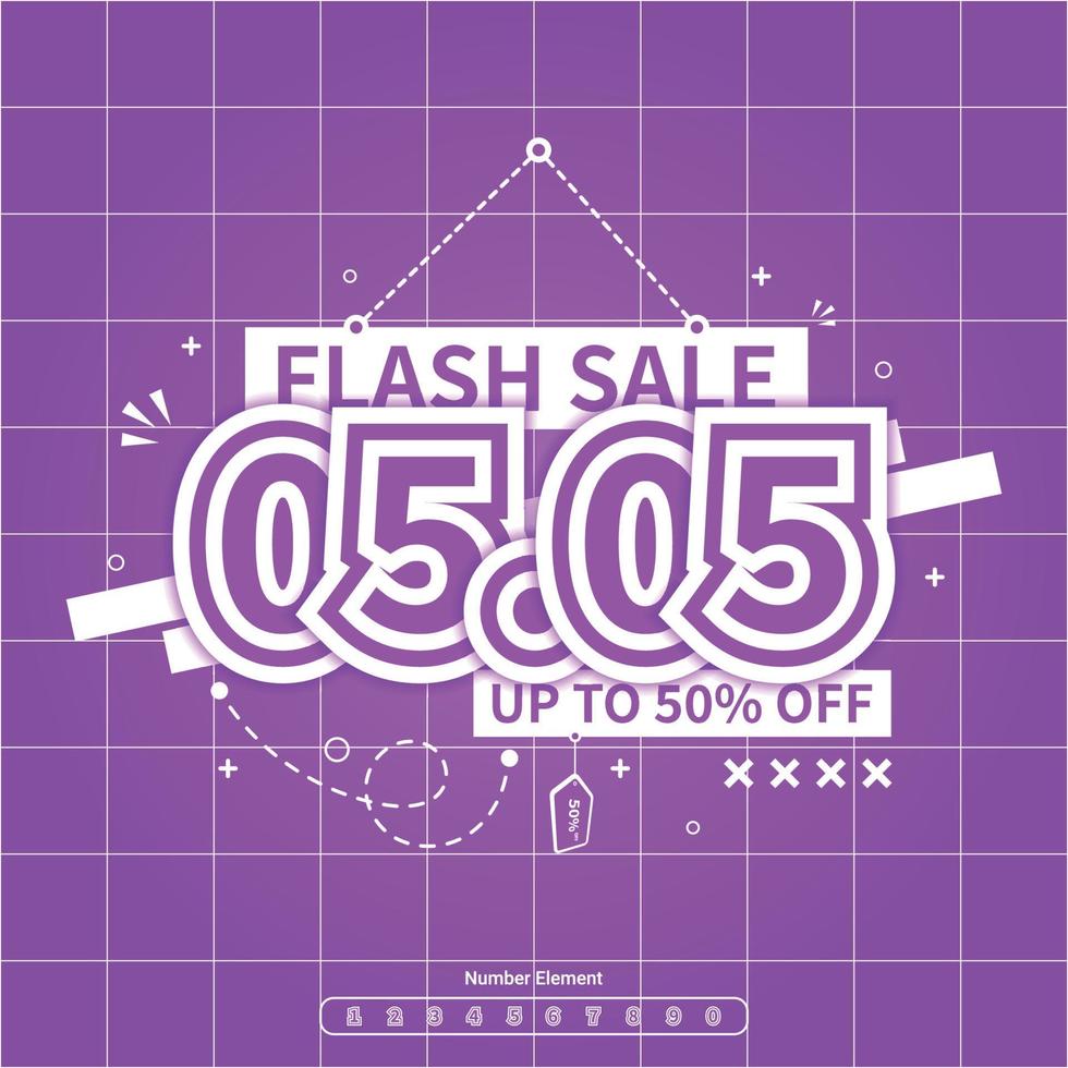 Special offer flash sale for business retail promotion. element vector design