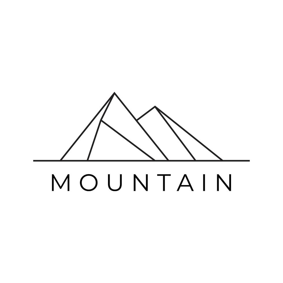 modern line mountain logo design vector