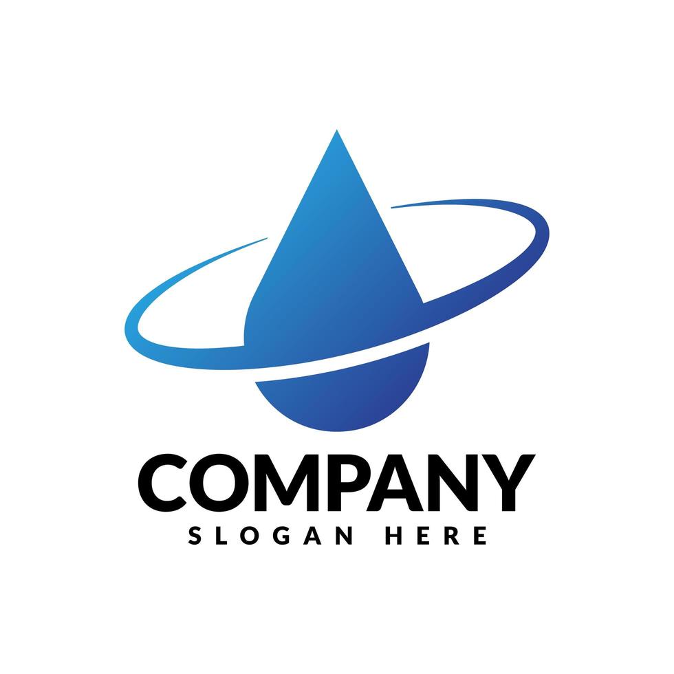 drop planet logo design vector