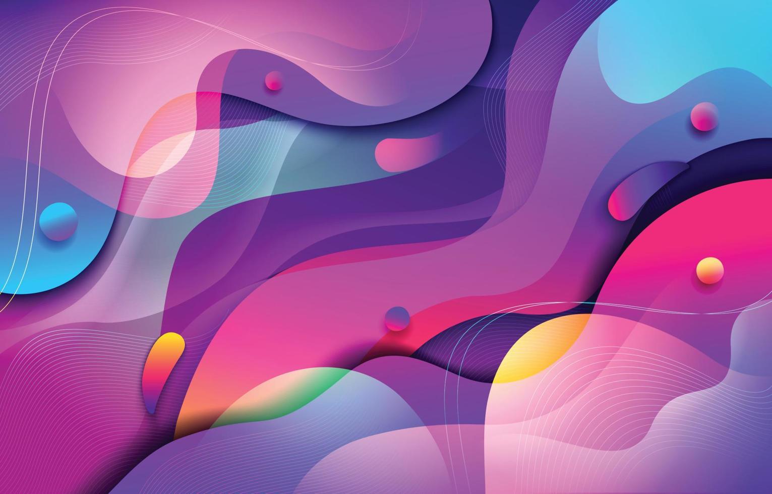 Abstract Colorful Wavy Fluid Background vector