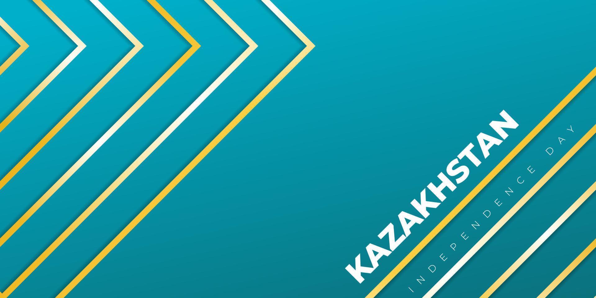 Green background with yellow lines design. Kazakhstan independence day template design. vector