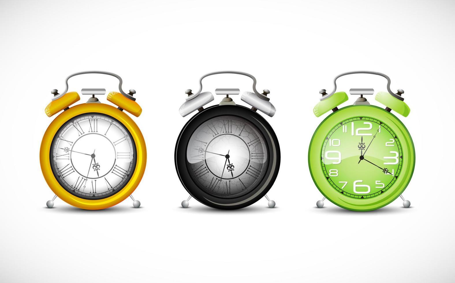 Alarm clock on a white background vector