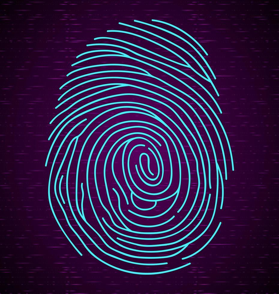 Fingerprint on abstract background vector