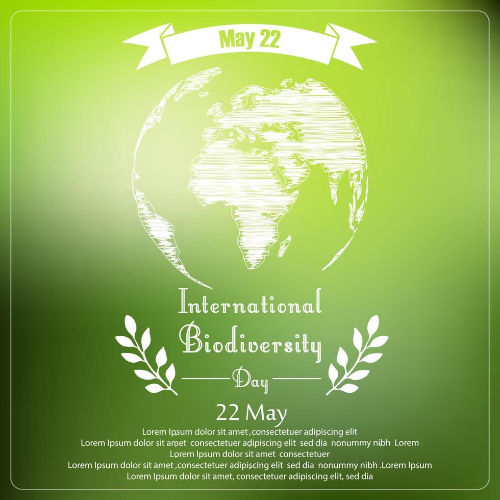 International biodiversity day of shape typography.Vector vector