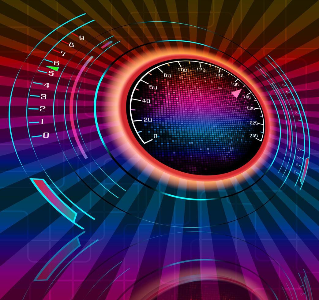 Speedometer and arrow on 170.Vector vector