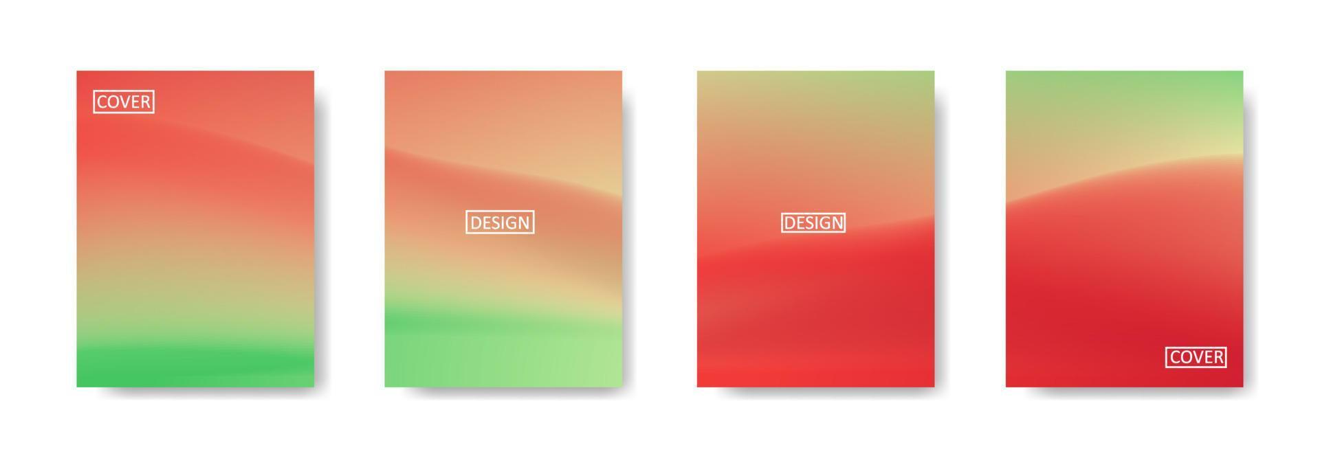 Collection of beautiful colorful abstract gradient backgrounds for poster flyer banner templates vector