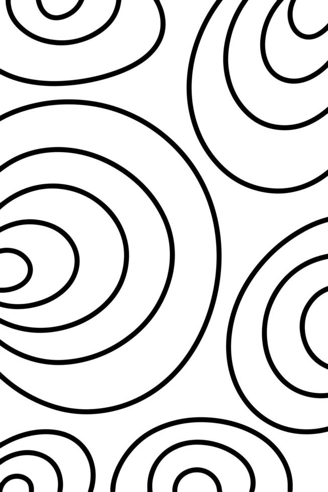 abstract black and white background of black lines of spiral. a pattern of black lines on white, hand-drawn lines abstract background. Hand-drawn ink pattern and textures set. vector