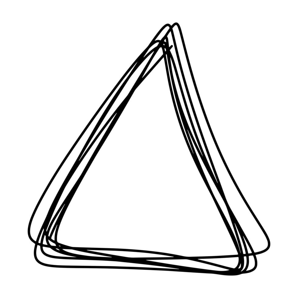 Vector doodle set triangle. Place your text here. text popup, bubble. Blank speech bubbles frames with copy space. Hand drawn empty clouds with place for text.