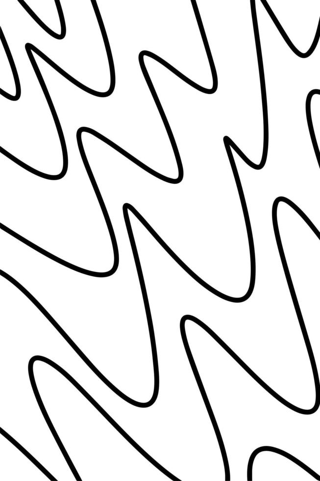 abstract black and white background of black lines. Seamless pattern of black lines on white, hand-drawn lines abstract background. Hand-drawn ink pattern and textures set. vector