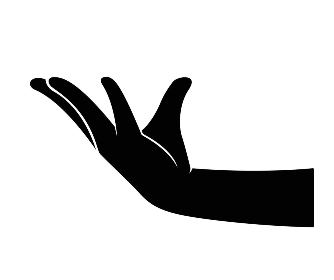 mano que sostiene la ilustración de vector de símbolo