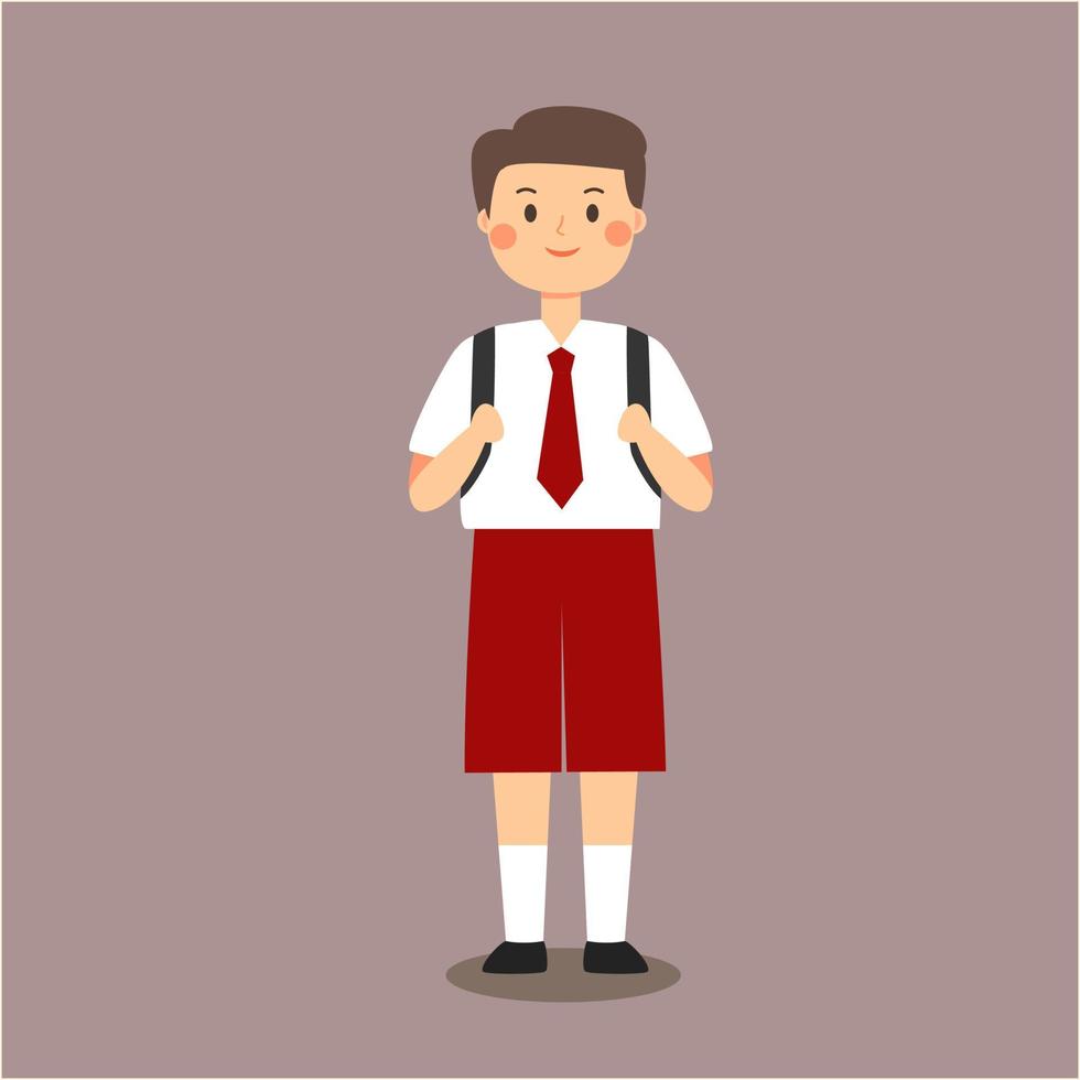 Indonesian elementary student vector