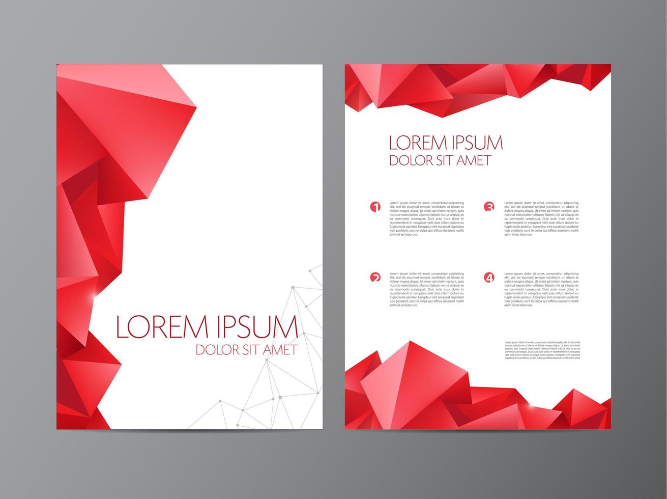 Abstract vector modern flyer brochure design templates