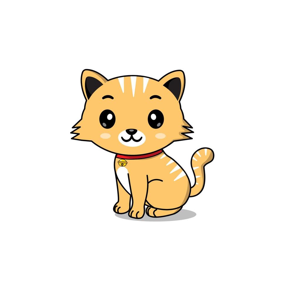 cute cat illustration vector