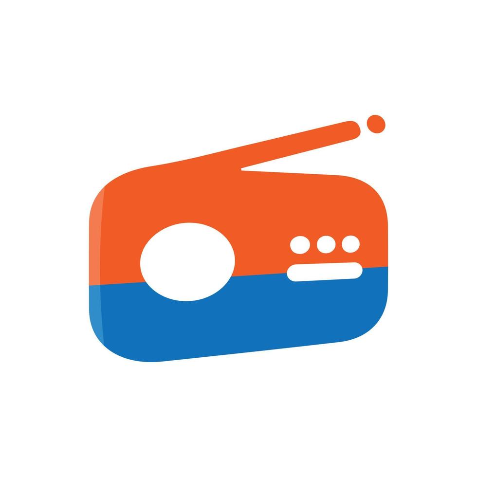 logotipo de radio moderno vector