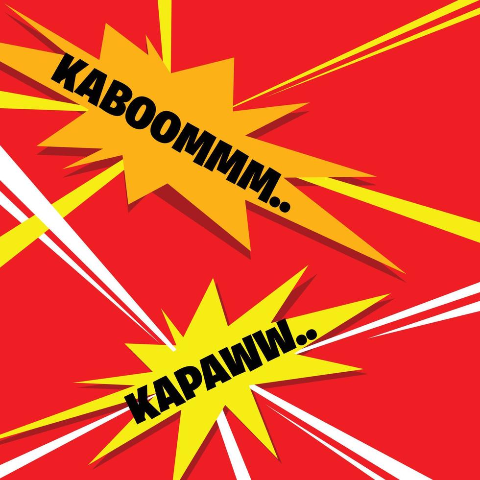 cartoon hit splash comical style vector