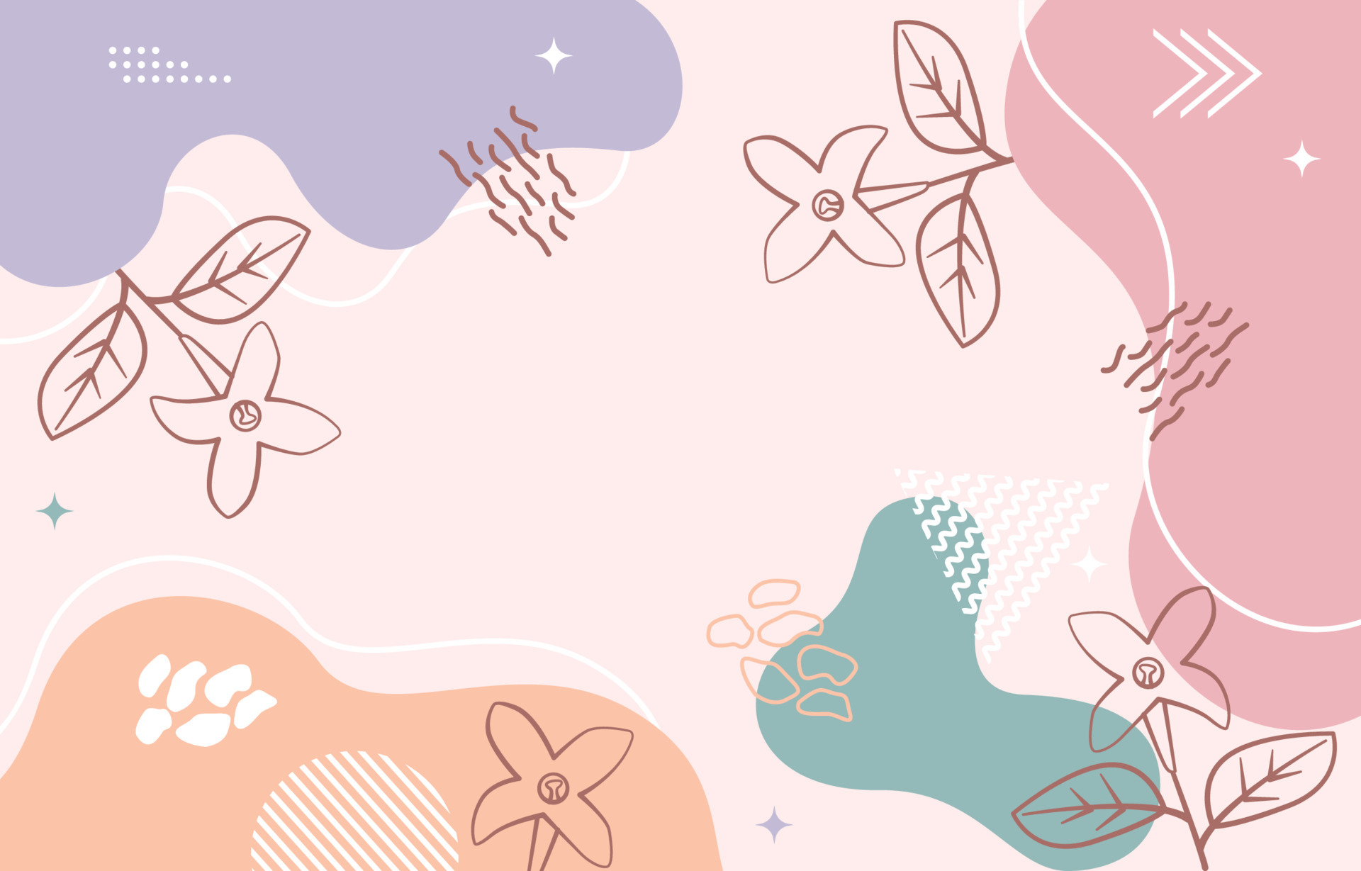 Cute Nature Floral Flower Minimalist Girly Abstract Background
