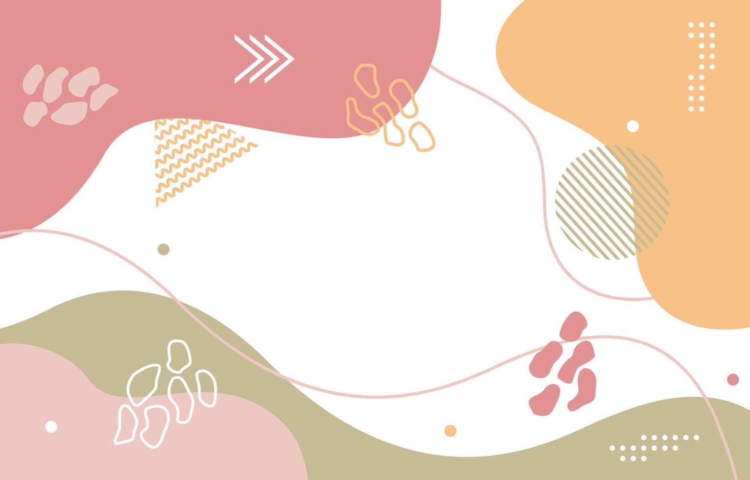 lindo fluido minimalista femenino abstracto plano colorido fondo de pantalla vector
