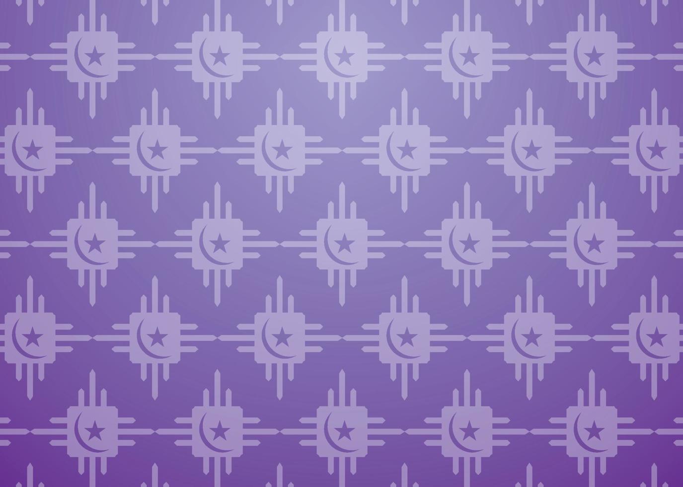 Islamic Pattern Moon and Star Vector Banner Background