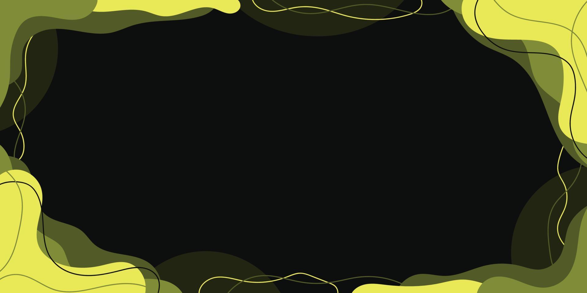 Black yellow abstract banner background vector