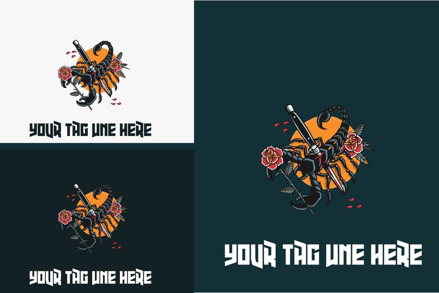 artwork design of scorpion vector illustration