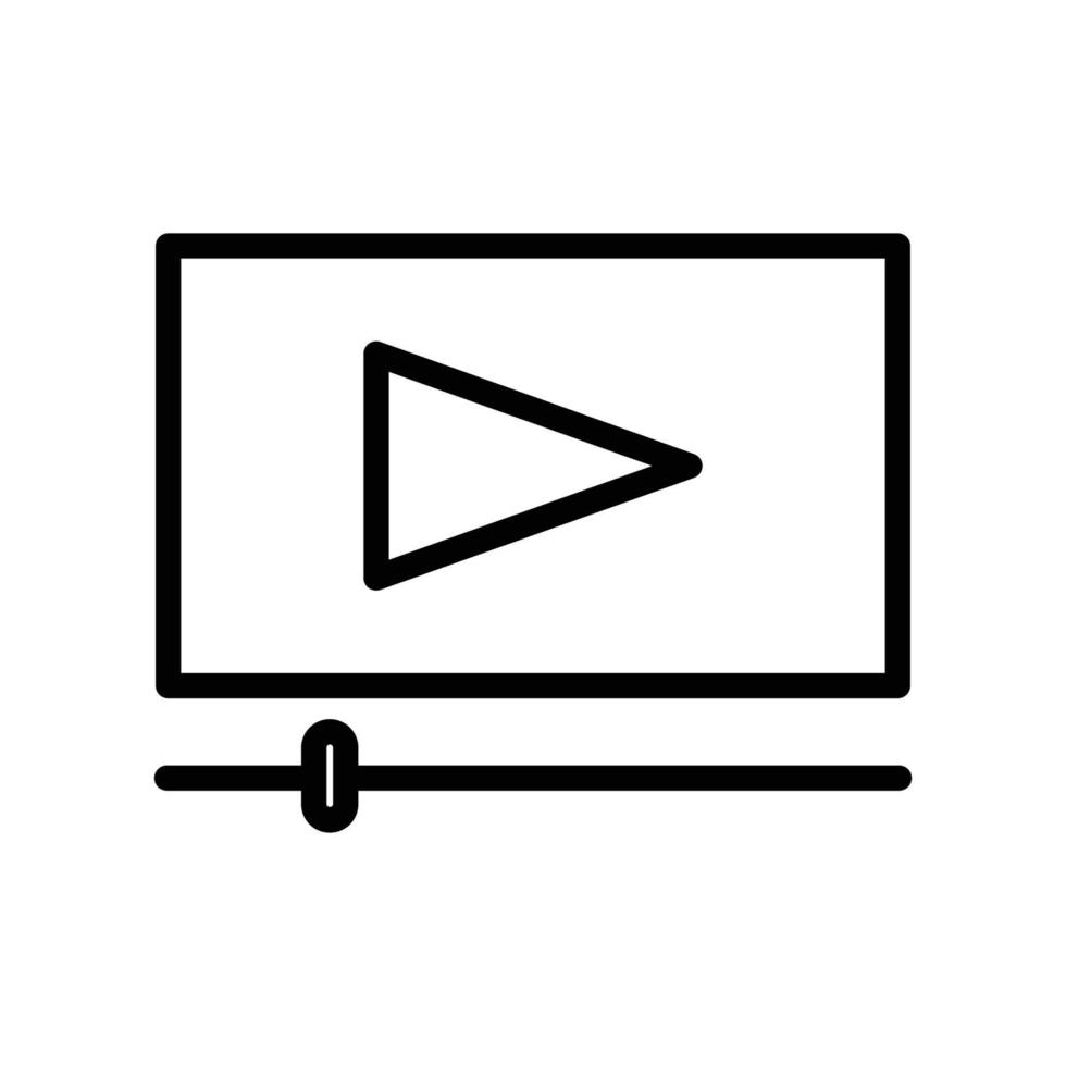 video play icon. line icon style. suitable for music icon. simple design editable. Design template vector