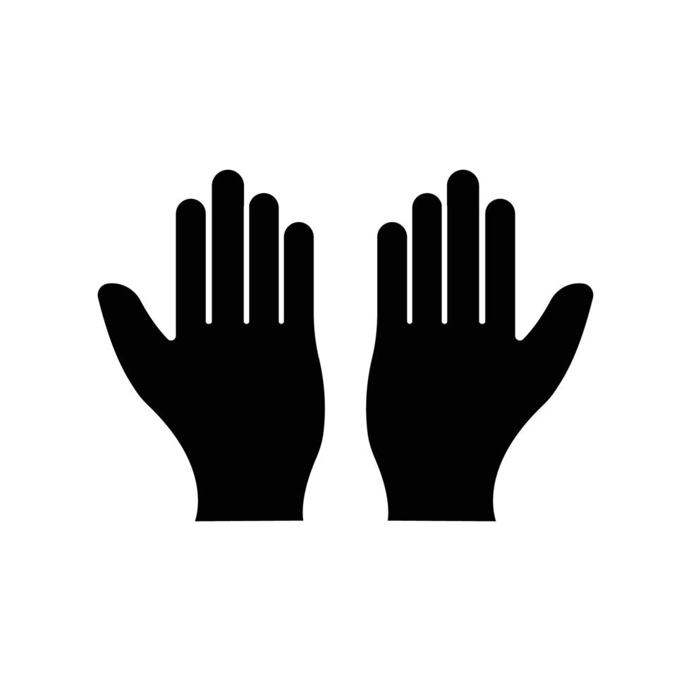 Praying icon. raise hands. glyph style. silhouette. suitable for religious icon. simple design editable. Design template vector