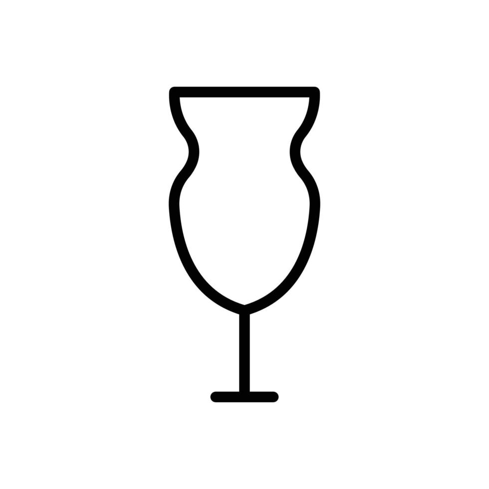 icono de bebida. vidrio. estilo de icono de línea. adecuado para el icono de la bebida de vino. diseño simple editable. vector de plantilla de diseño