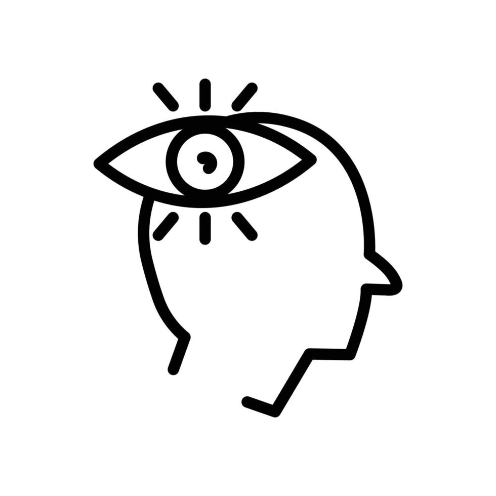 Vision idea icon. head with vision. line icon style. suitable for Web page templates. business website icon. simple design editable. Design template vector