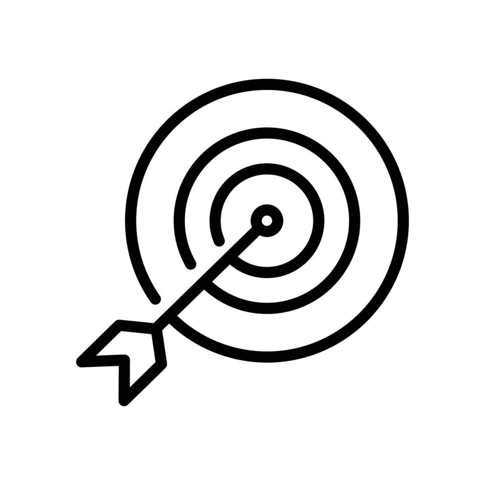 Mission target icon. line icon style. suitable for Web page templates. business website icon. simple design editable. Design template vector